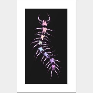 Rainbow Toothy Centipede Posters and Art